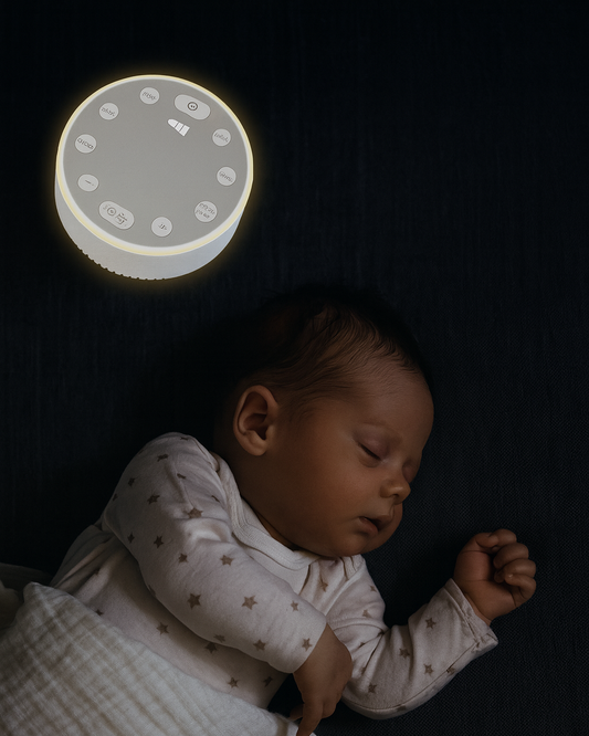 Vit brus maskin med lampa & timer – sömnhjälp för baby & vuxna