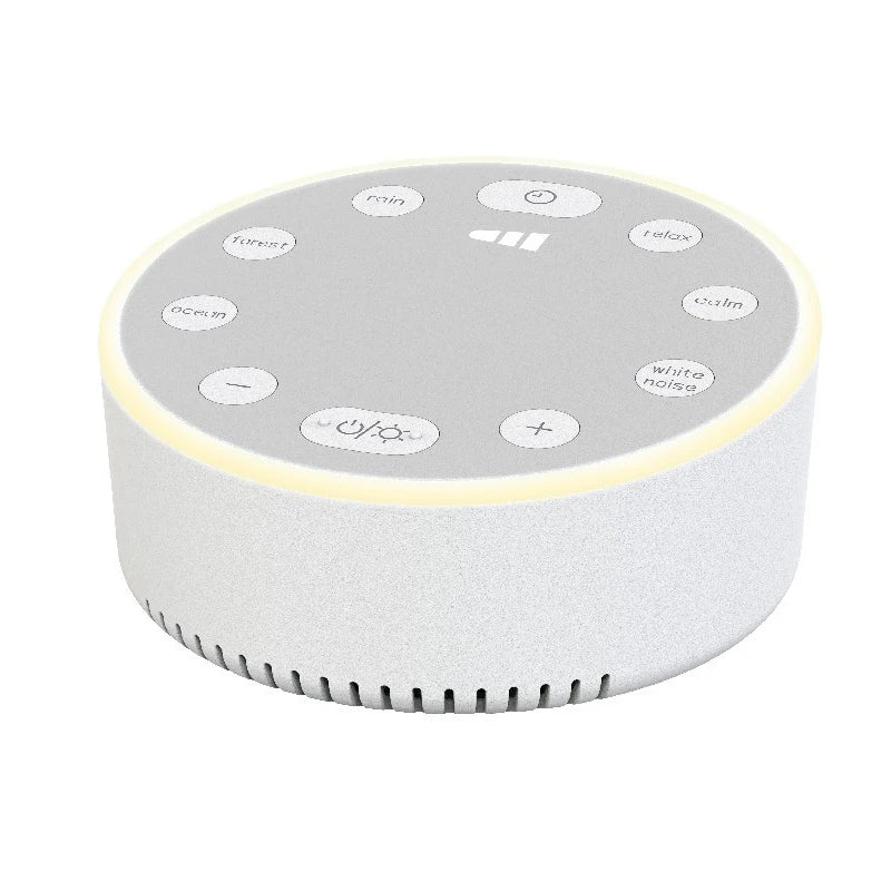 Vit brus maskin med lampa & timer – sömnhjälp för baby & vuxna